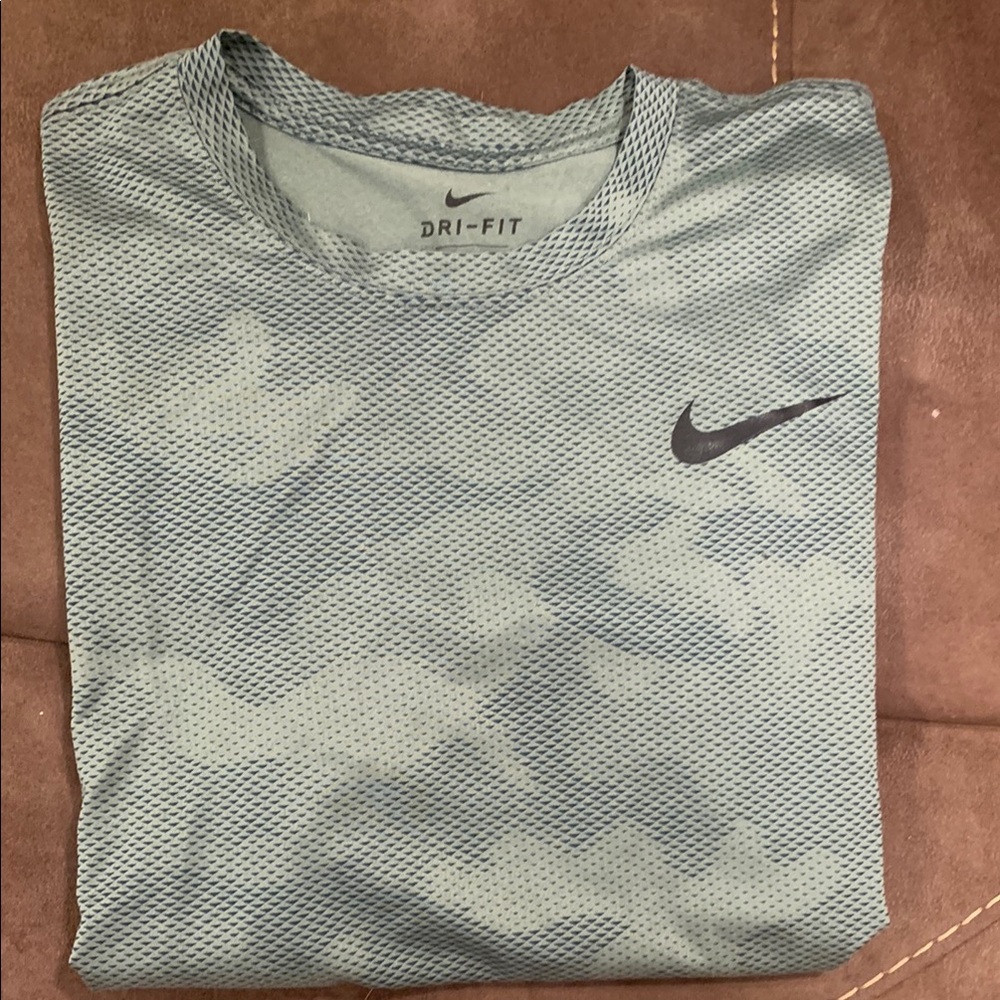Nike Gray Short Sleeve Tees Urban Camouflage